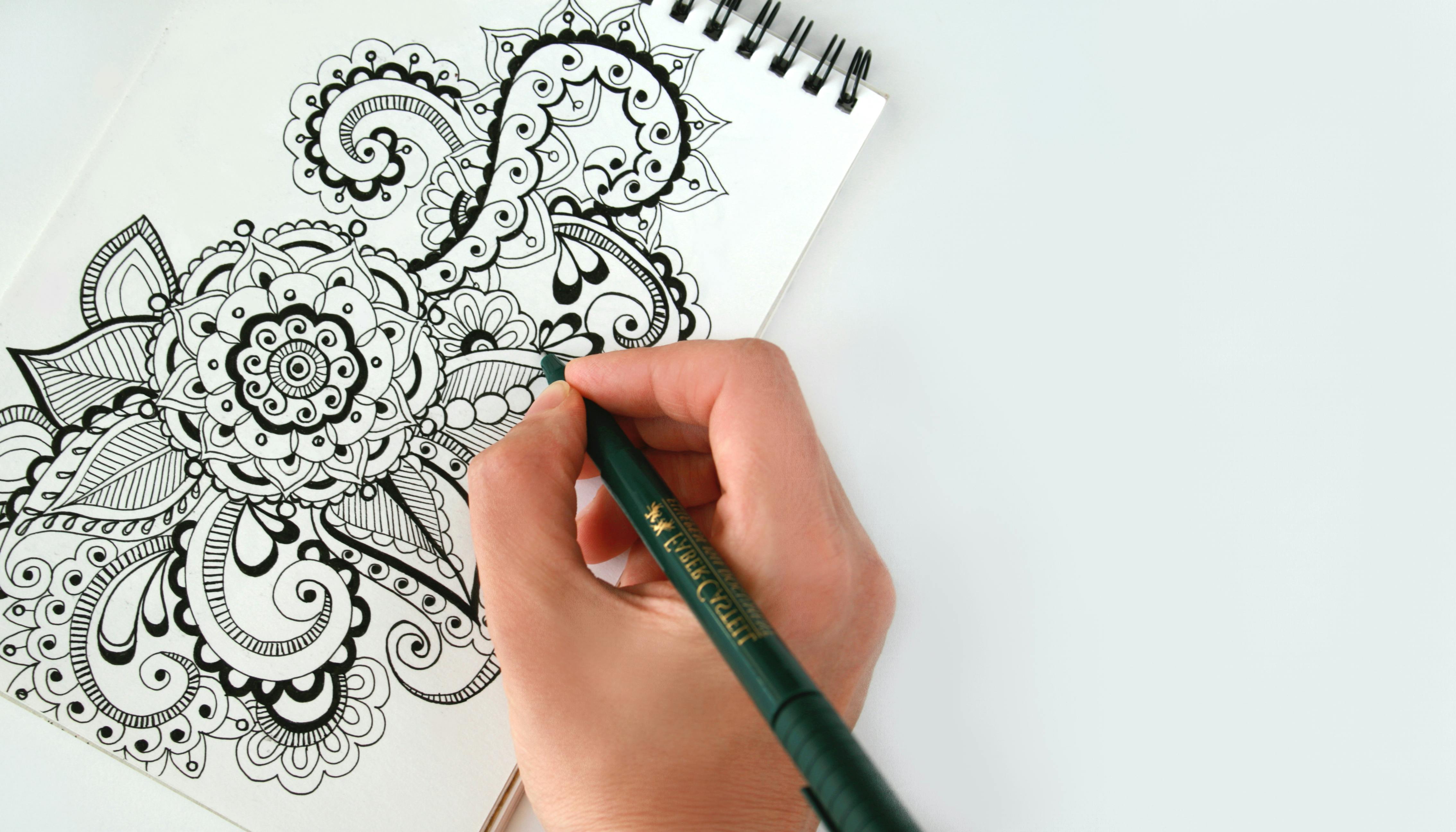 Step by step tutorial on how to draw Zentangle artwork | Black pen art-saigonsouth.com.vn