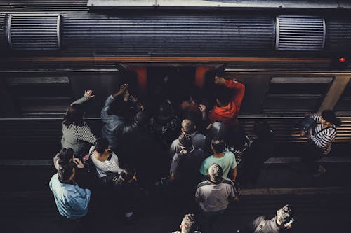 People Gathering Near Train