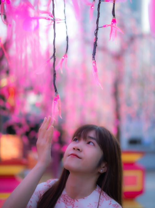 Free stock photo of chinese, girl, pink