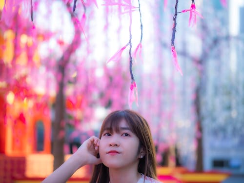 Free stock photo of chinese, girl, pink