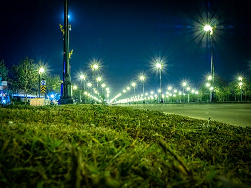 Free stock photo of night, road