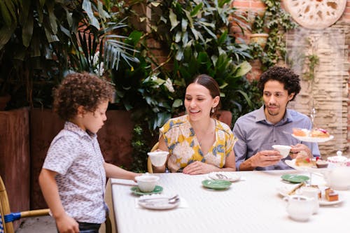 A Family Eating Together