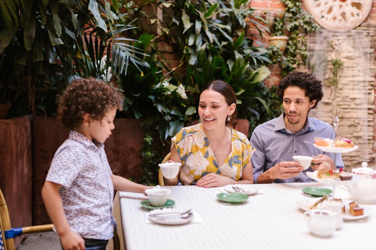 A Family Eating Together