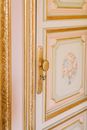 White Wooden Door With Brass Door Knob