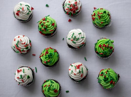 Close-Up Shot of Cupcakes