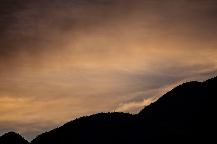 Cirrus Clouds Over Mountain