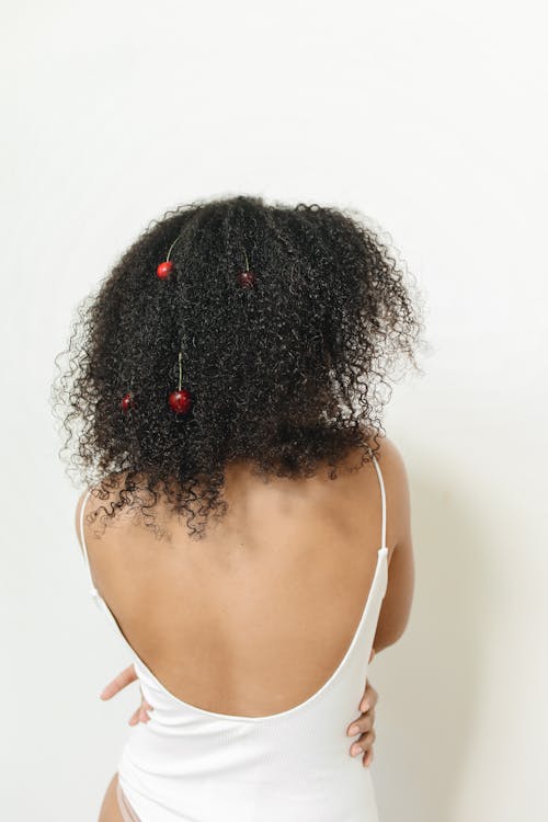 Woman with Cherries in Hair