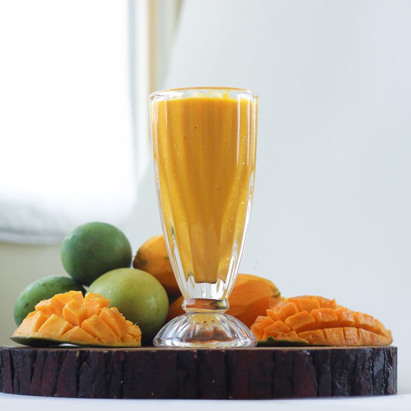 Spirulina Mango Protein Shake