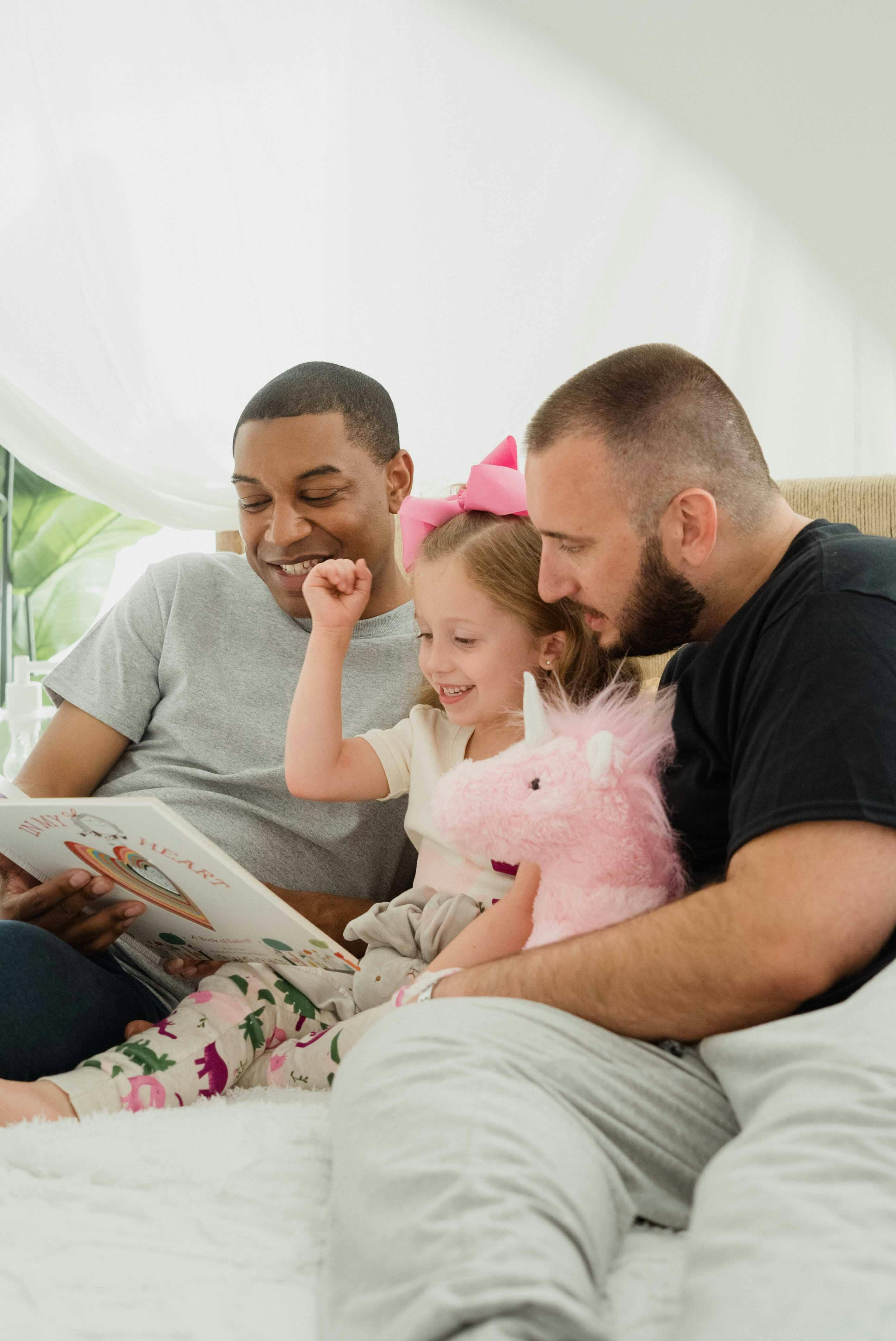 a couple with their daughter