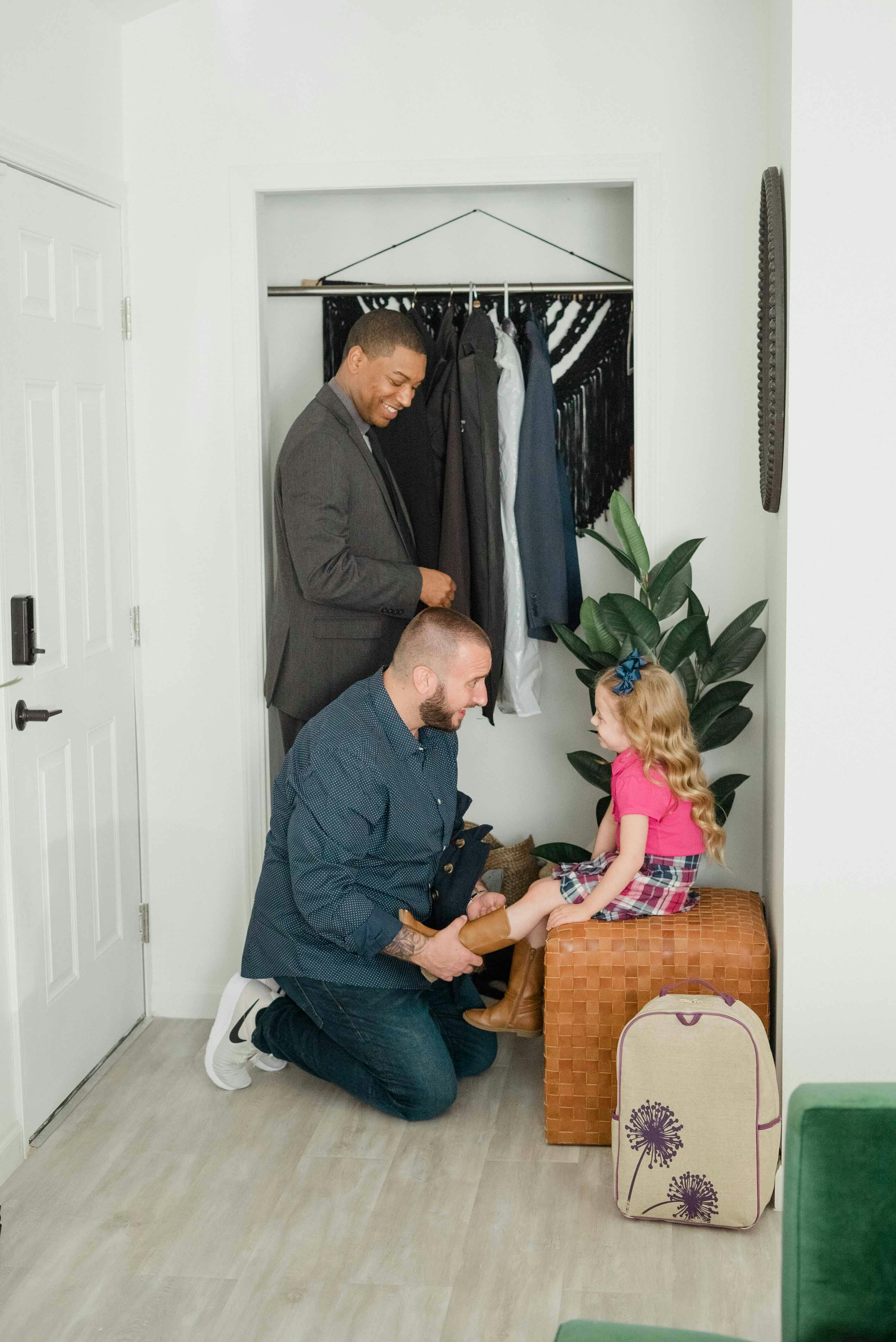 a man talking to a girl