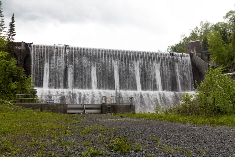 Water Flowing From A Dam