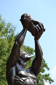 The Behold Statue Depicting Kunta Kinte Lifting a Baby