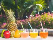 A Variety of Fruit Juices on a Table