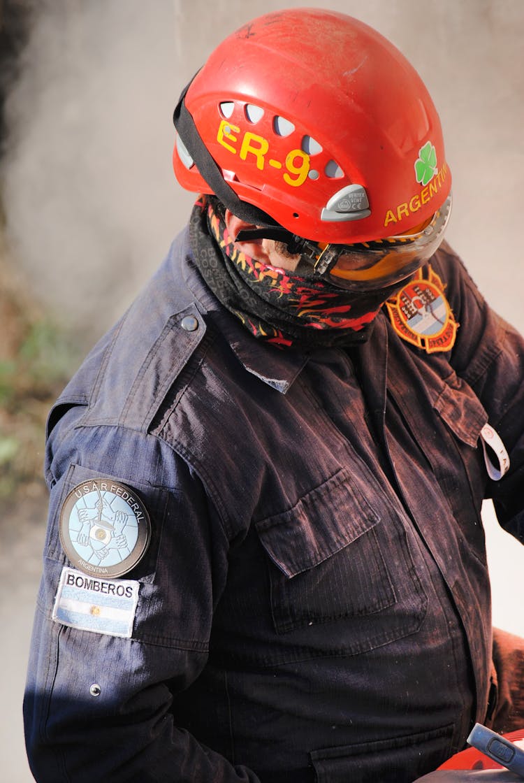 A Firefighter Wearing Safety Gear