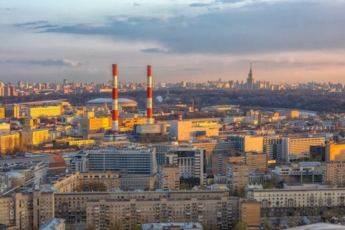 Free Drone Shot of Moscow Stock Photo