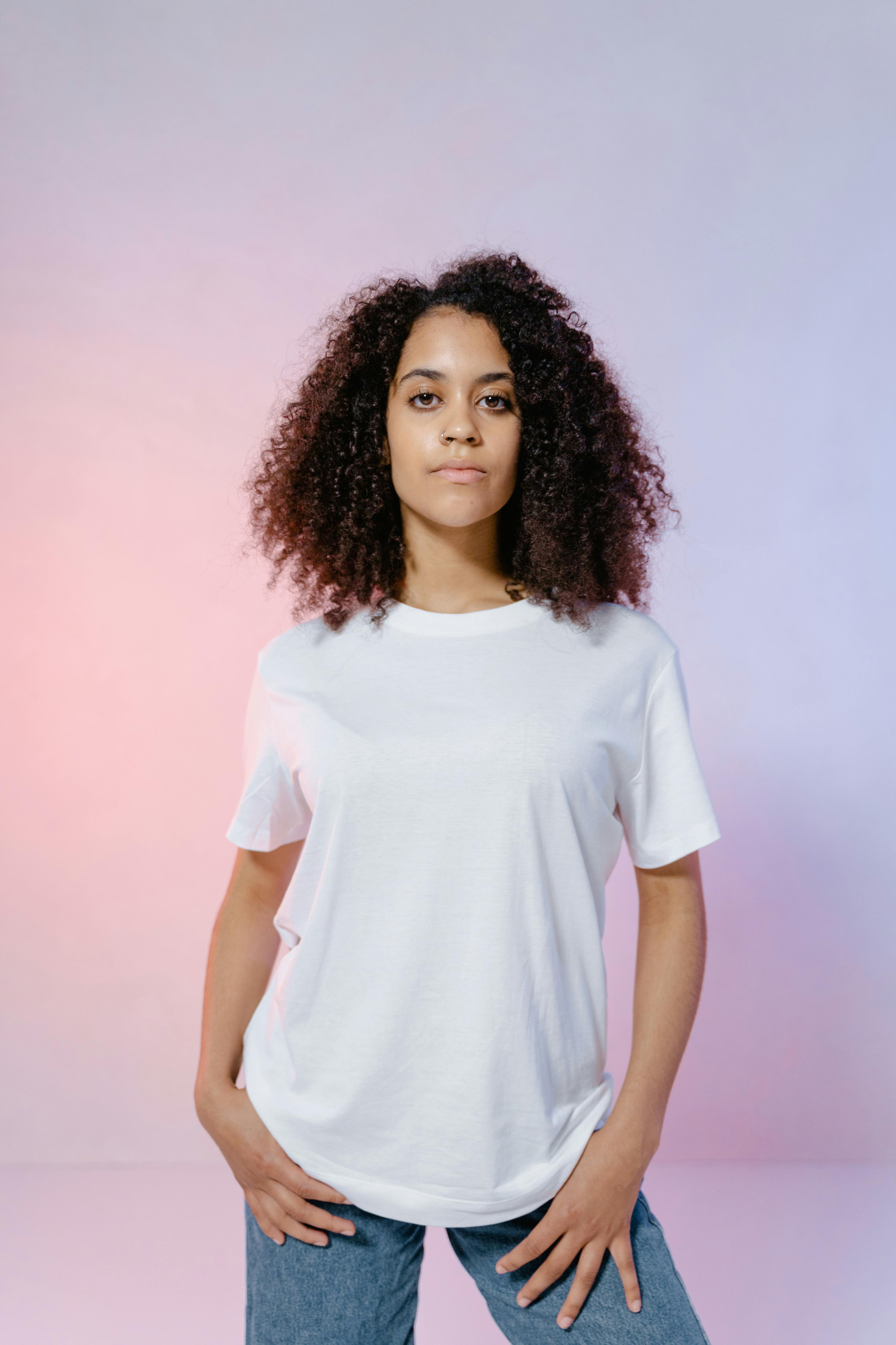 womens white shirt with black necktie