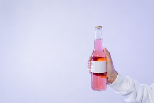 Glass Bottle with Pink liquid