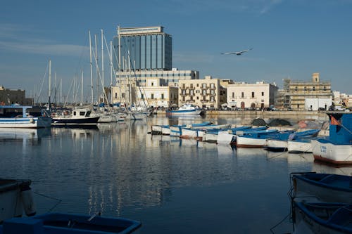 Wooden Boats Docked on a Port