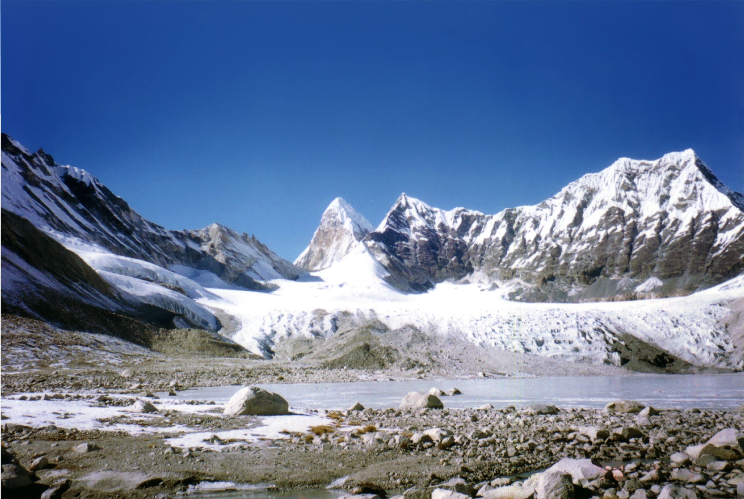 A Snow Covered Mountain Under the Blue Sky · Free Stock Photo