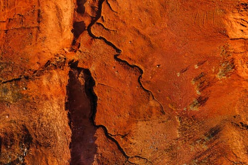 Drone Shot of Cracks on Land