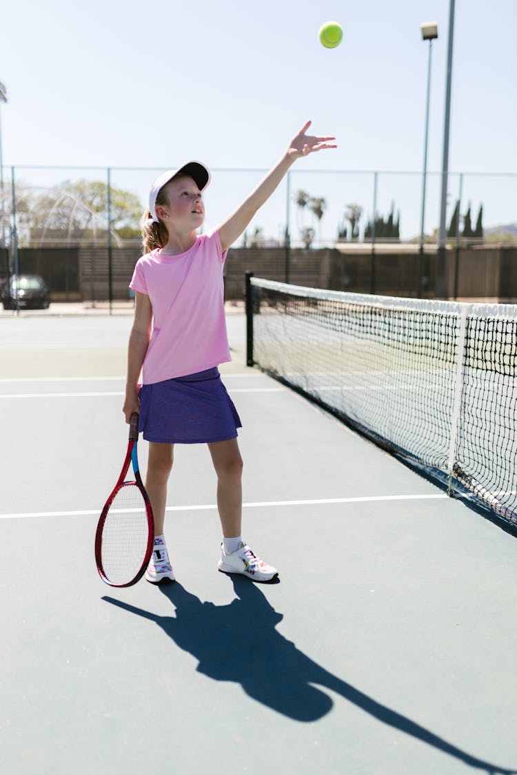 Girl Playing Tennis