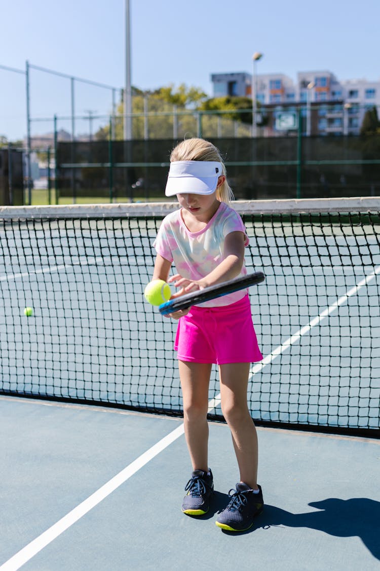 Girl Playing Tennis