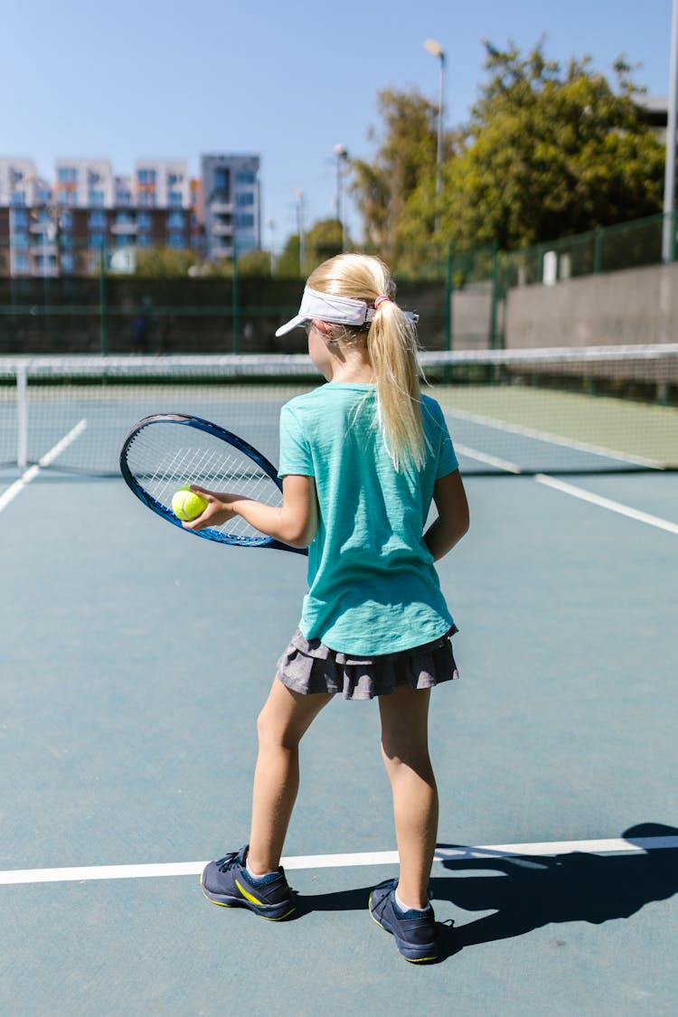 Girl Playing Tennis