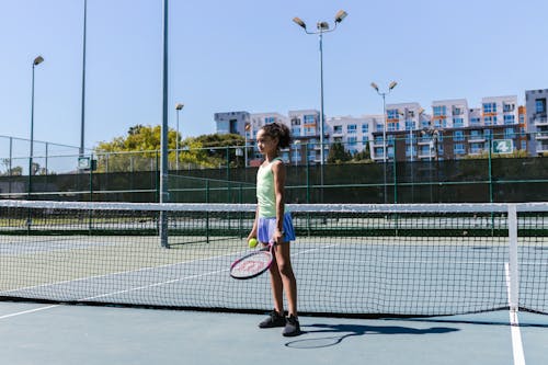 Girl Playing Tennis