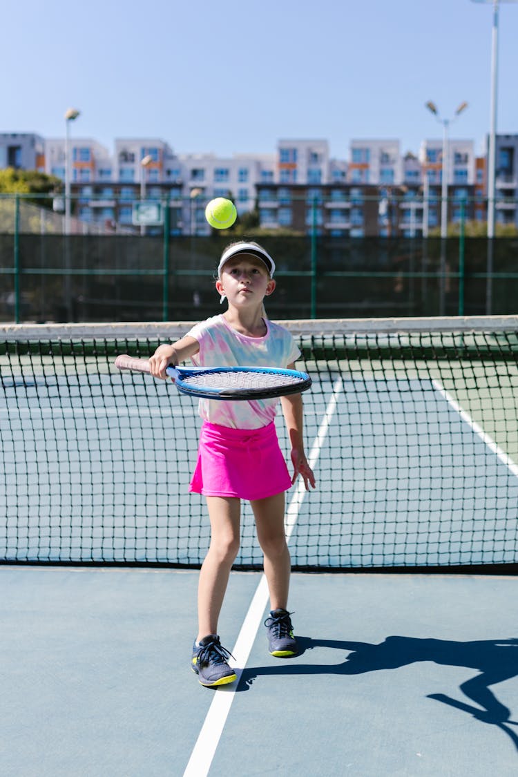 Girl Playing Tennis