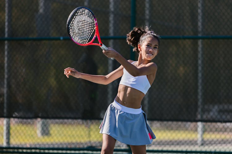 Girl Playing Tennis