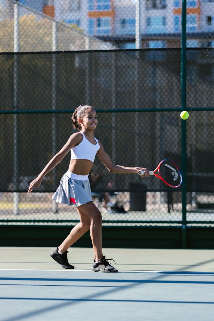 Girl Playing Tennis