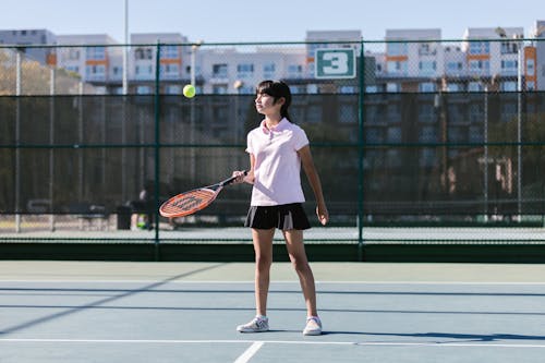 Girl Playing Tennis