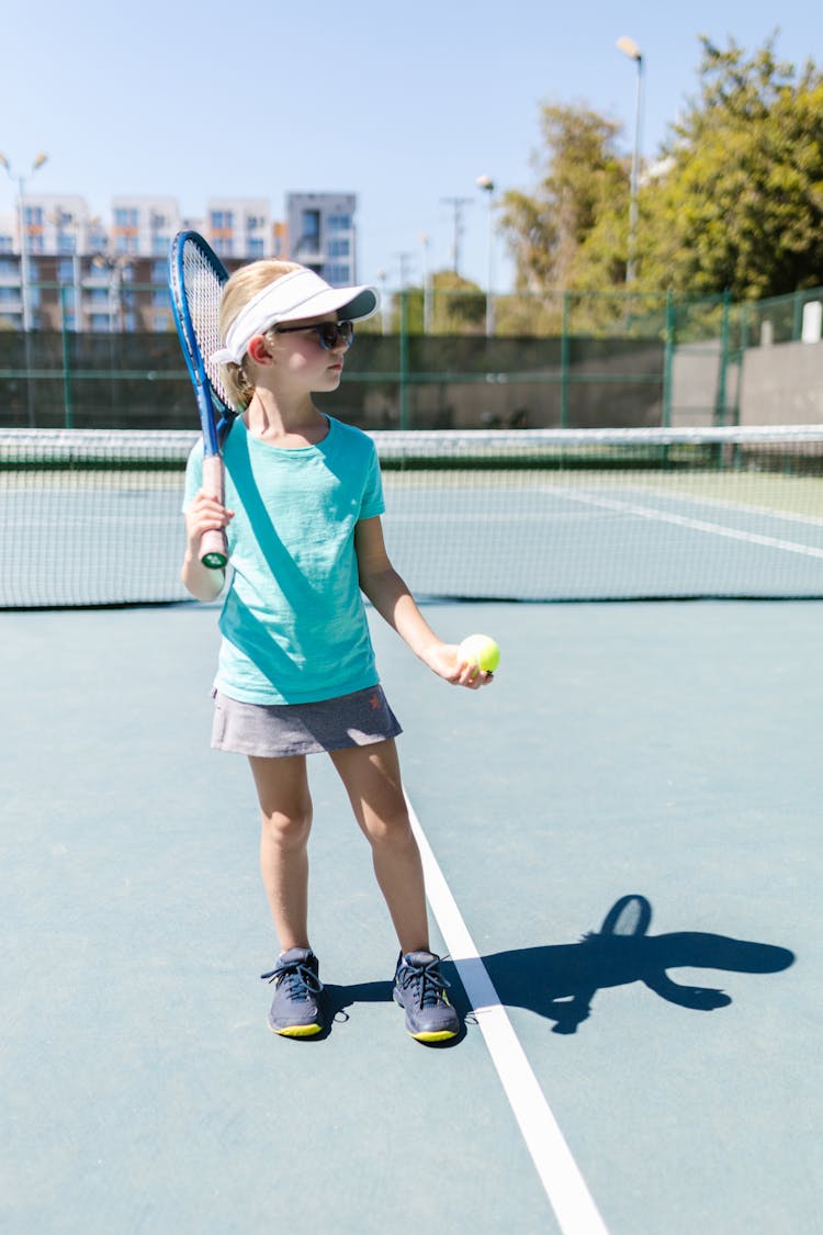 Girl Playing Tennis