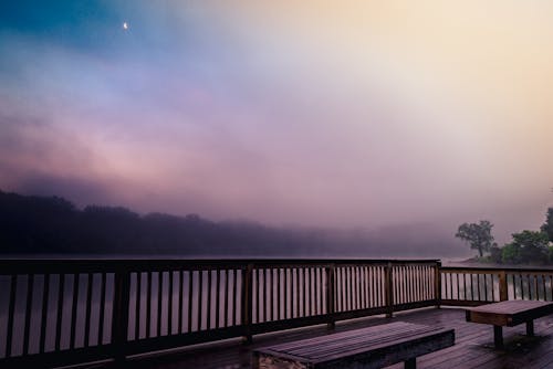 Wooden Bench on Boardwalk