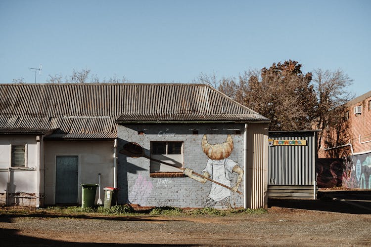 Creative Painting On Old Building