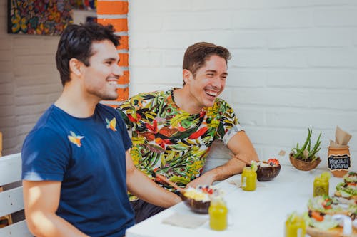 Happy Couple at a Restaurant