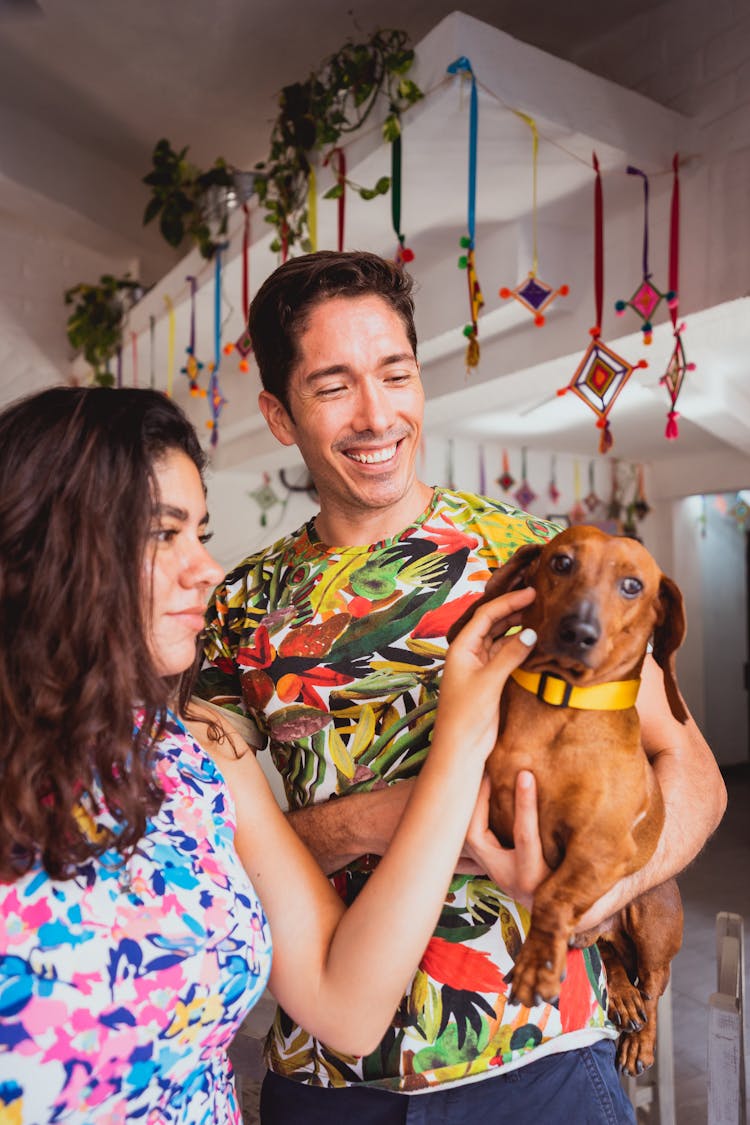 Close Up Photo Of Woman Petting A Dog