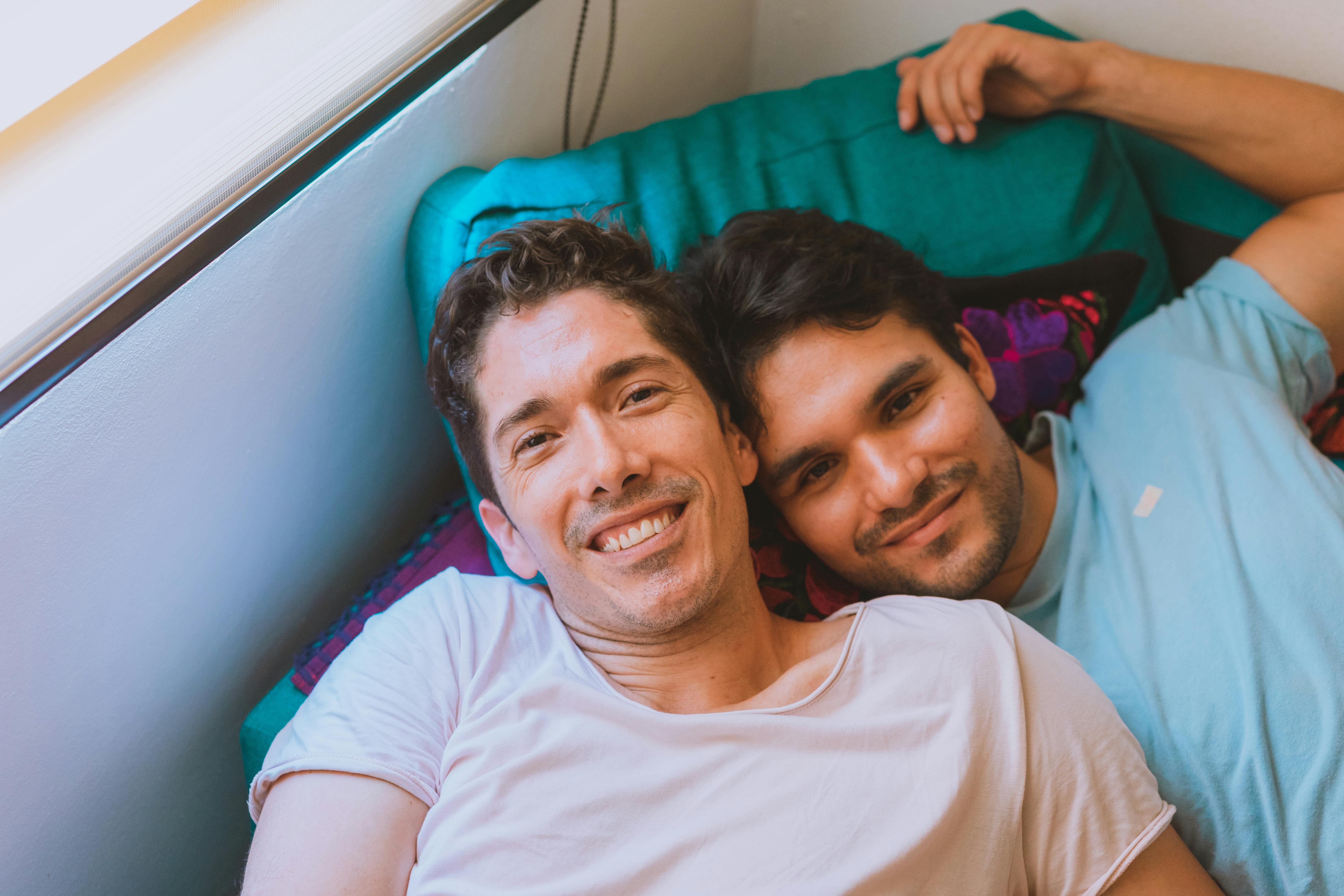 a couple smiling at the camera