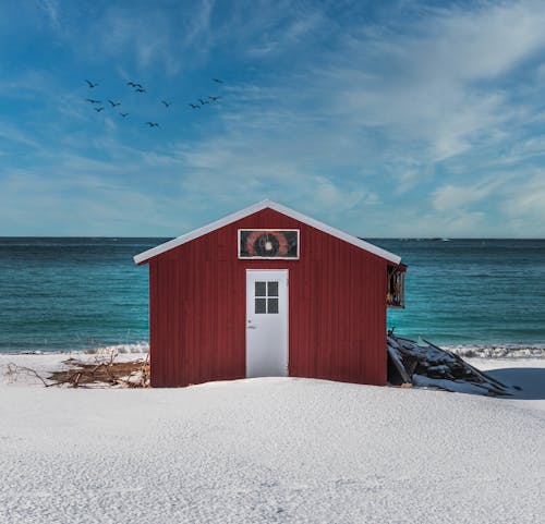 Kostenloses Stock Foto zu bootshaus, meeresküste, nördlichen norwegen