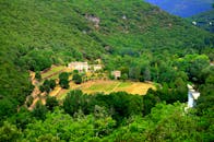 在法国奥西塔尼岛的托伊拉斯，郁郁葱葱的乡村景观捕捉了自然美景与宁静