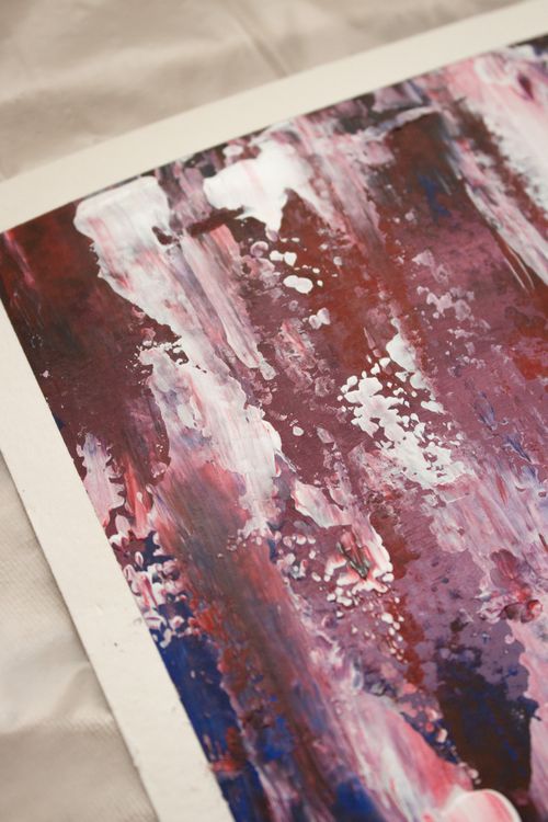 Free Close-up of a colorful abstract acrylic painting with vibrant textures. Stock Photo
