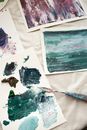 Abstract Paintings on Paper
