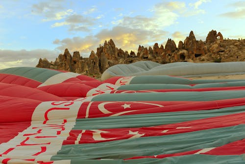 Deflated Hot Air Balloons 