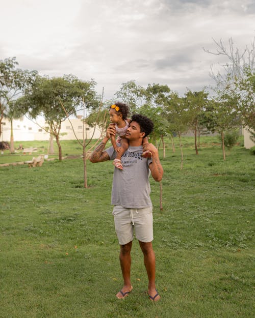 Father and Daughter in a Garden