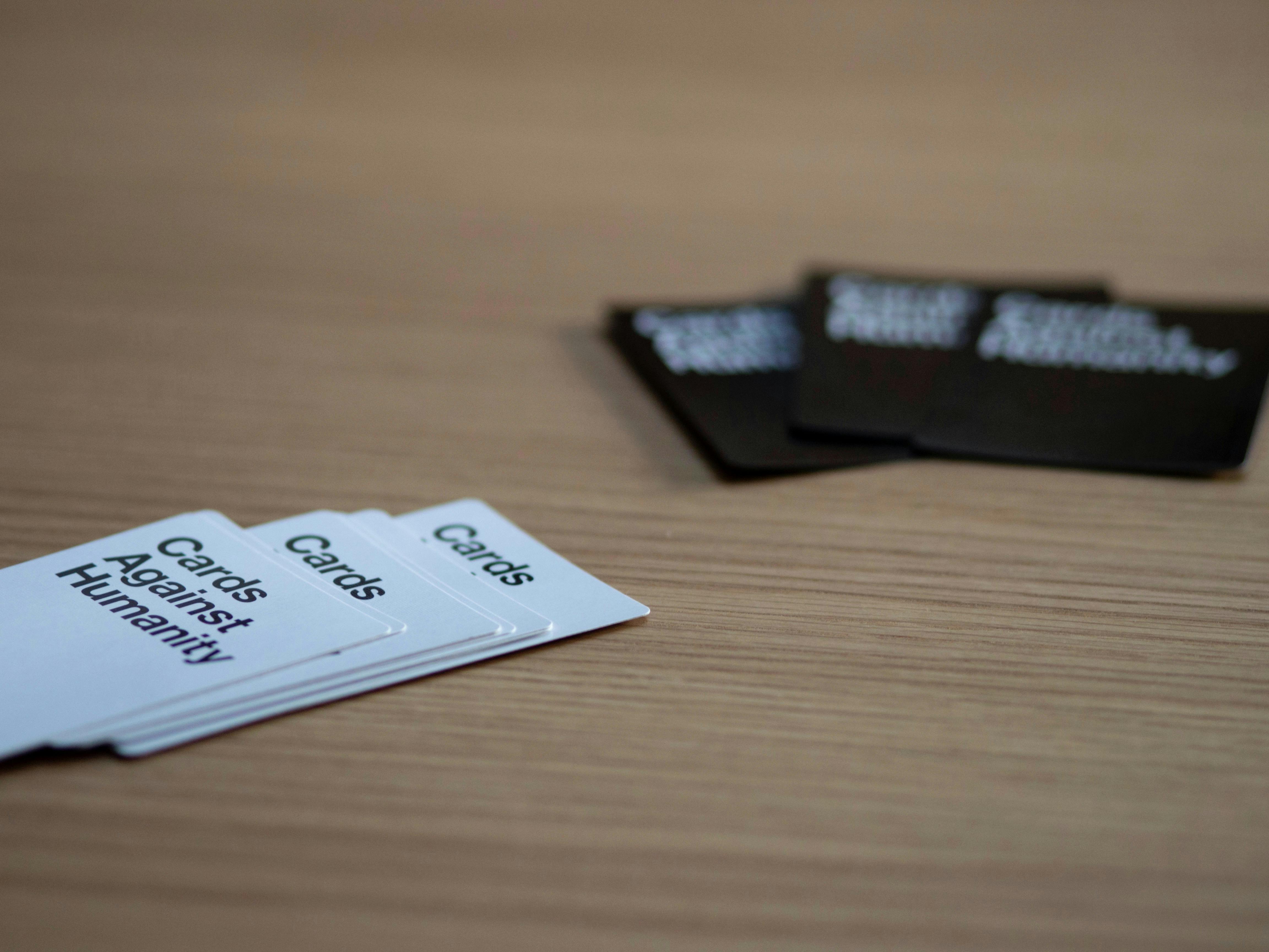 Free stock photo of card game, cards against humanity, close up