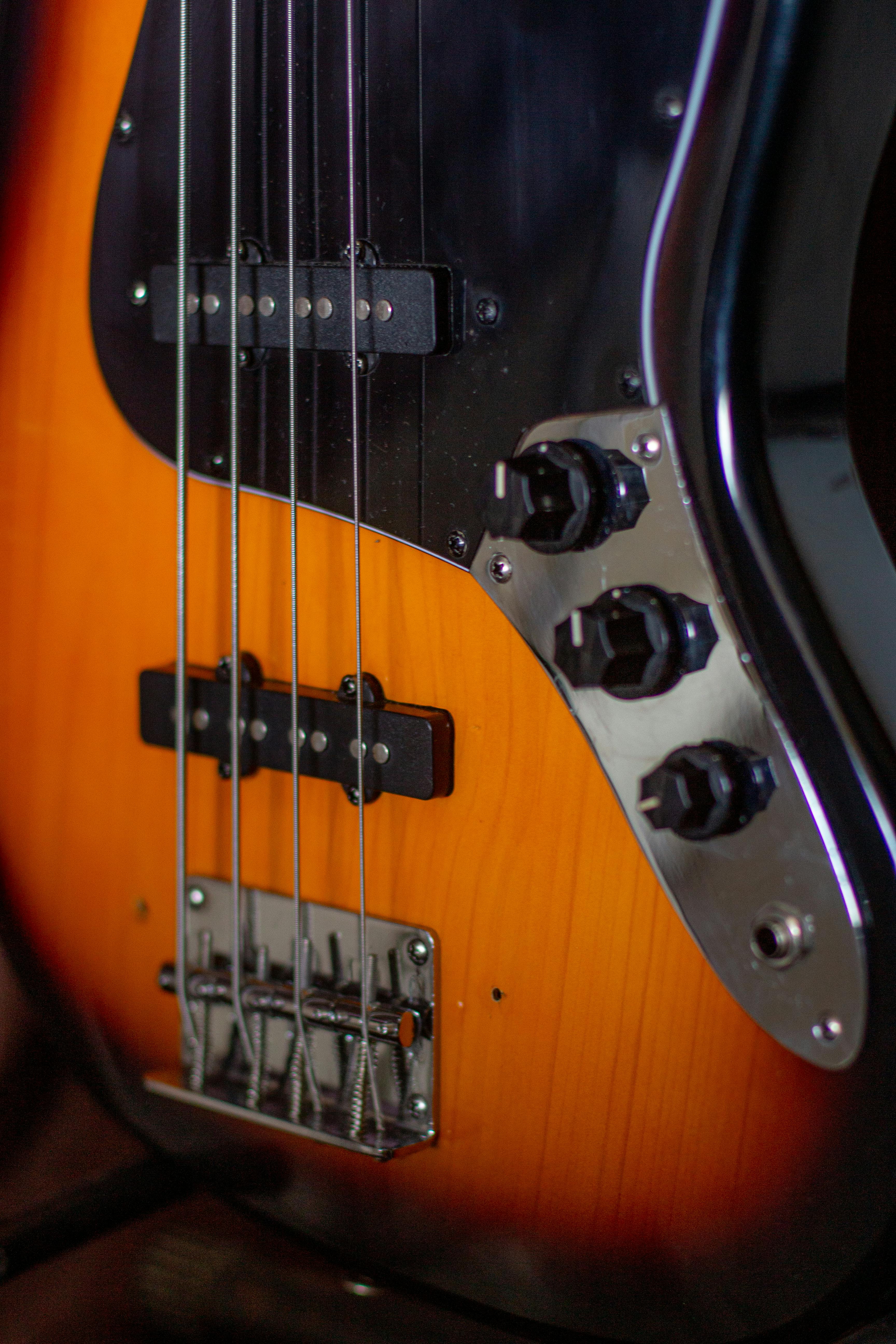 close up photo of an electric guitar