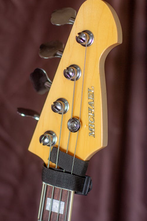베이스 기타, 수직 쐈어, 튜닝 페그의 무료 스톡 사진