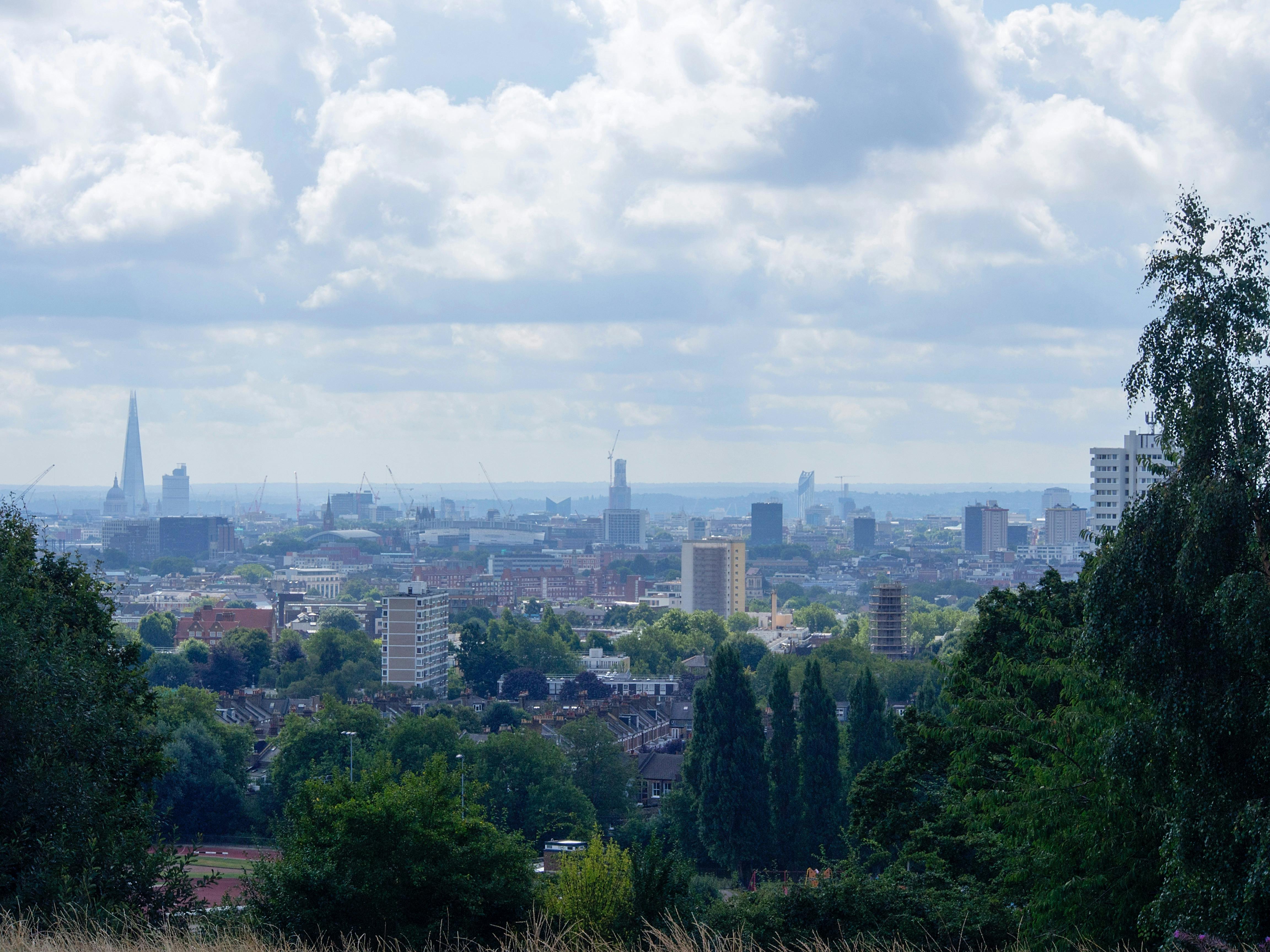 hampstead heath, london, parliament hill view