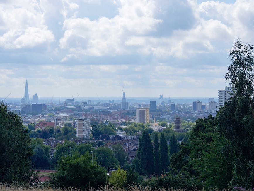 hampstead heath, london, parliament hill view