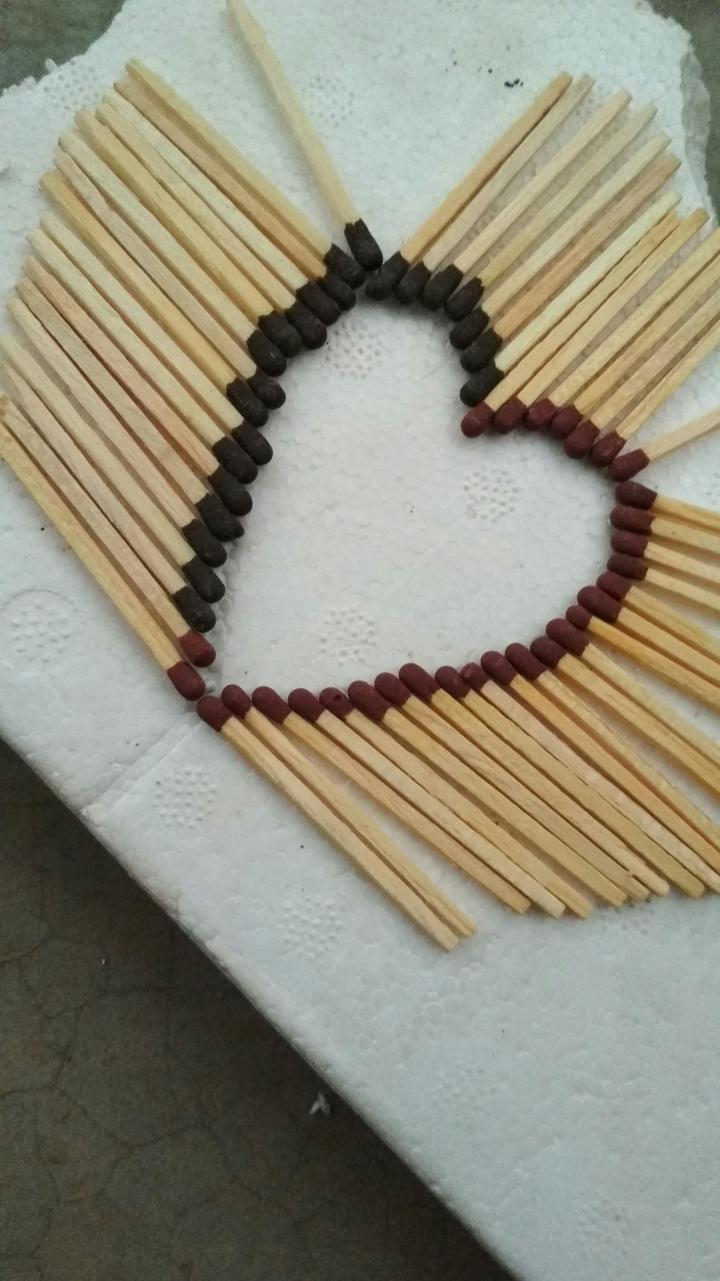 Free stock photo of heart, match stick, matchstick heart